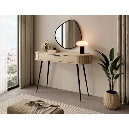 Toaletka z szufladą ryflowana dąb cremona 120 cm 2D1S LAVIA